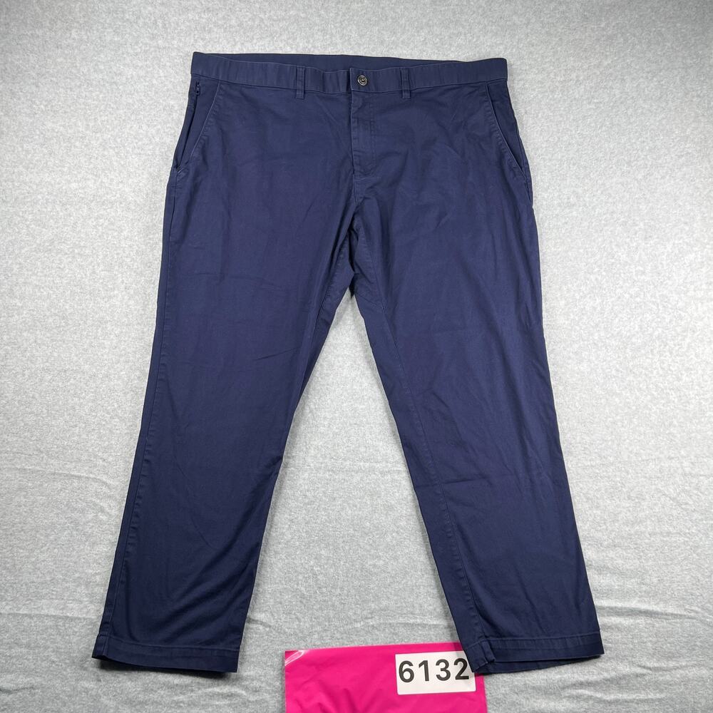 Fabletics Casual Chino Pants Mens Navy Blue 42x32 Slash Pockets